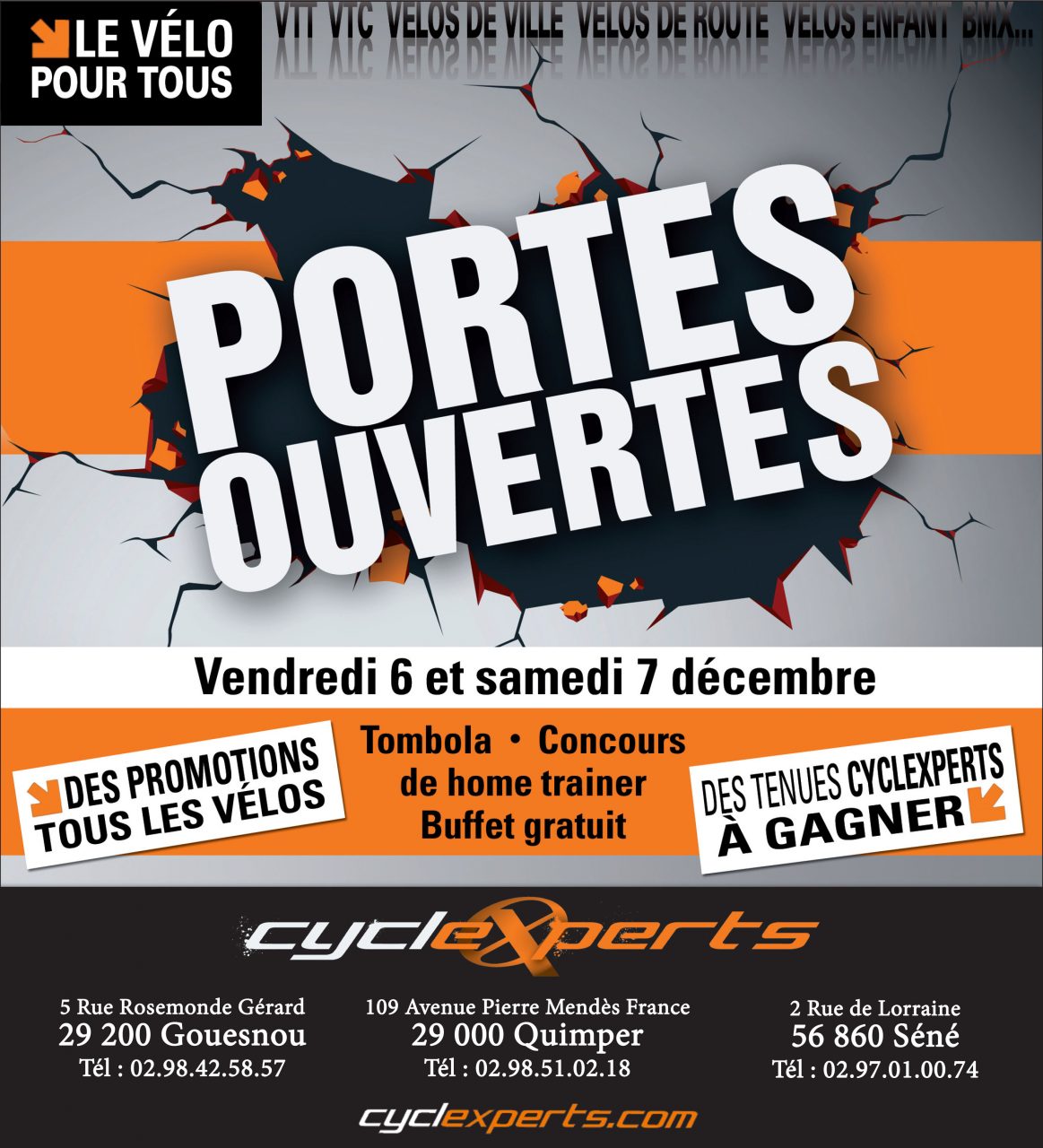 Cyclexperts  portes ouvertes ce week end .