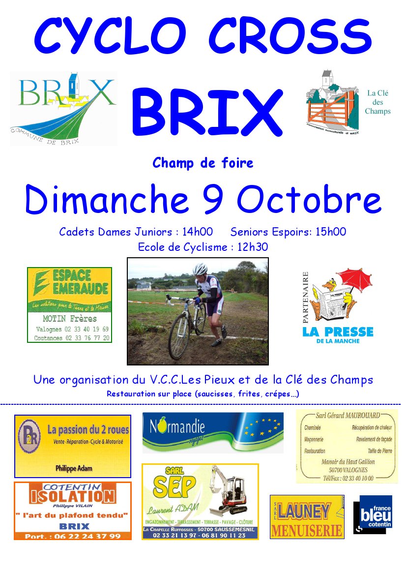 Cyclo-cross de Brix (50) : les engags