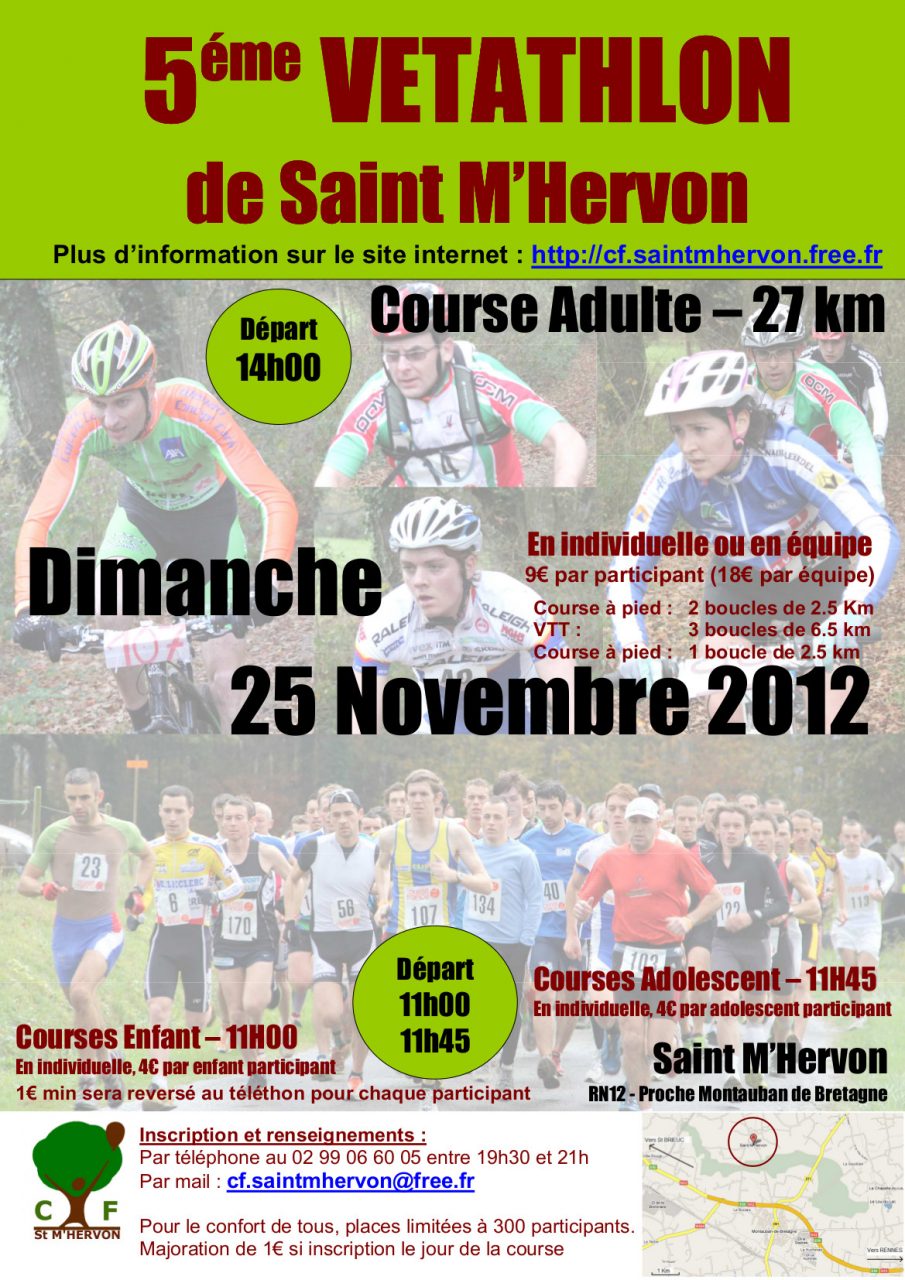 Vtathlon de Saint M'hervon (35) : inscrivez-vous !