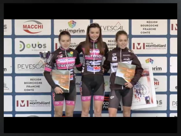 Juniors dames: Galand sur le podium / Finale Coupe de France de CX 2016