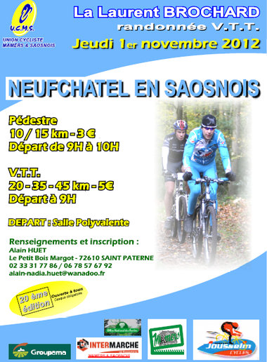 La Laurent Brochard  Neufchtel-en-Saosnois (72) ce jeudi 1er novembre !