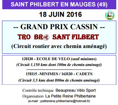 Le 18 juin 2016, Saint Philbert en Mauges (49) sera en fte