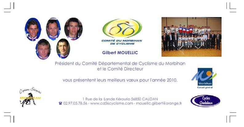 Les vœux du Comit dpartemental de Cyclisme du Morbihan 