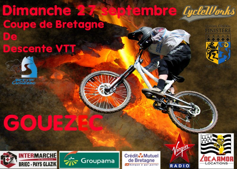 Coupe de Bretagne Descente VTT Dimanche  Gouzec (29) 