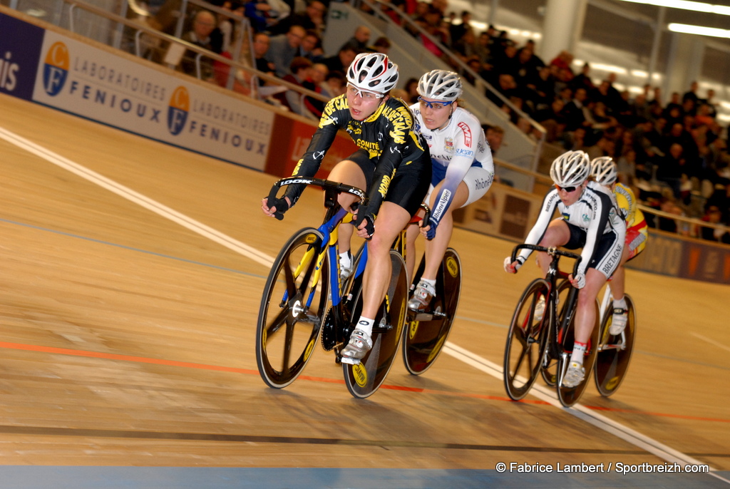 France piste  Roubaix / Omnium Dames : Berthon en tte  mi-parcours