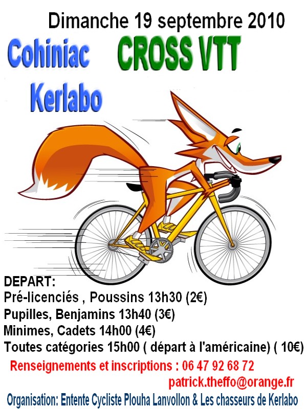 Cross VTT  Cohiniac - Kerlabo (22) le 19 septembre 