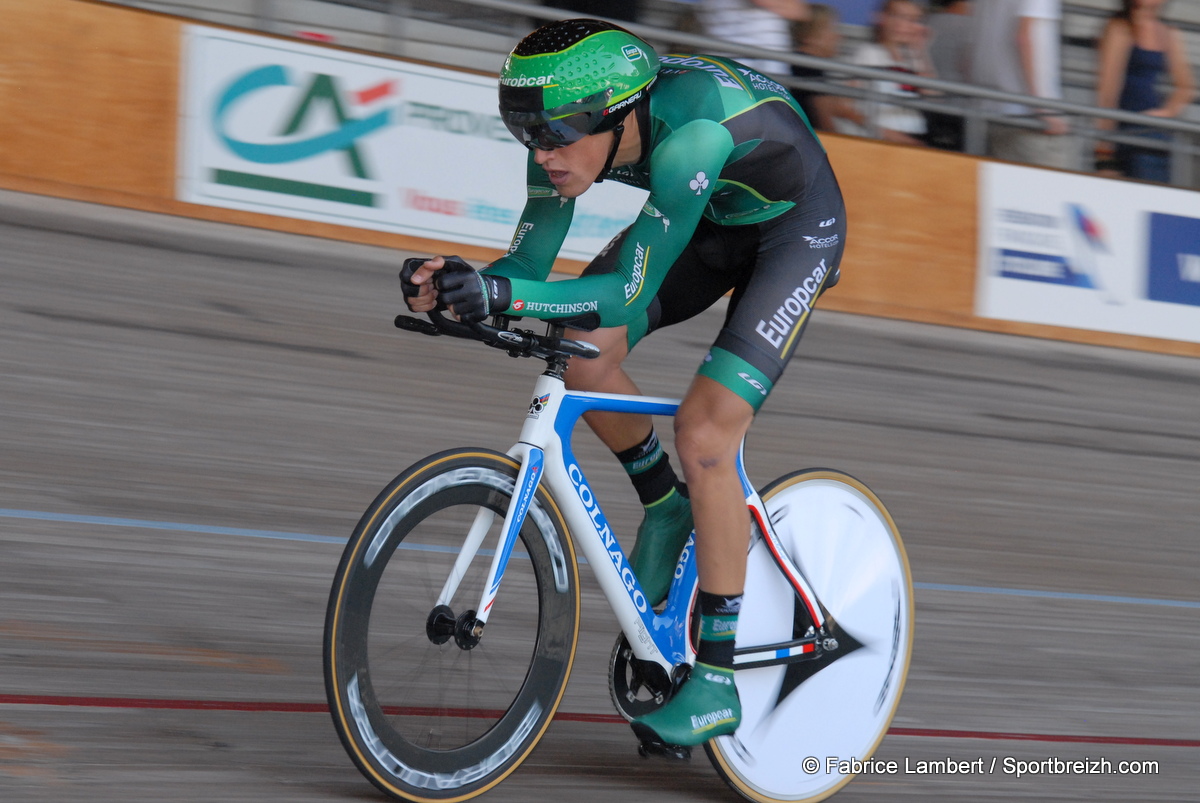 Gaudin face  Labque en finale de la poursuite individuelle 