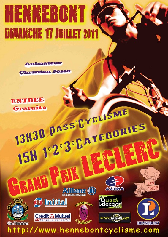 Grand Prix Leclerc  Hennebont (56) : les engags