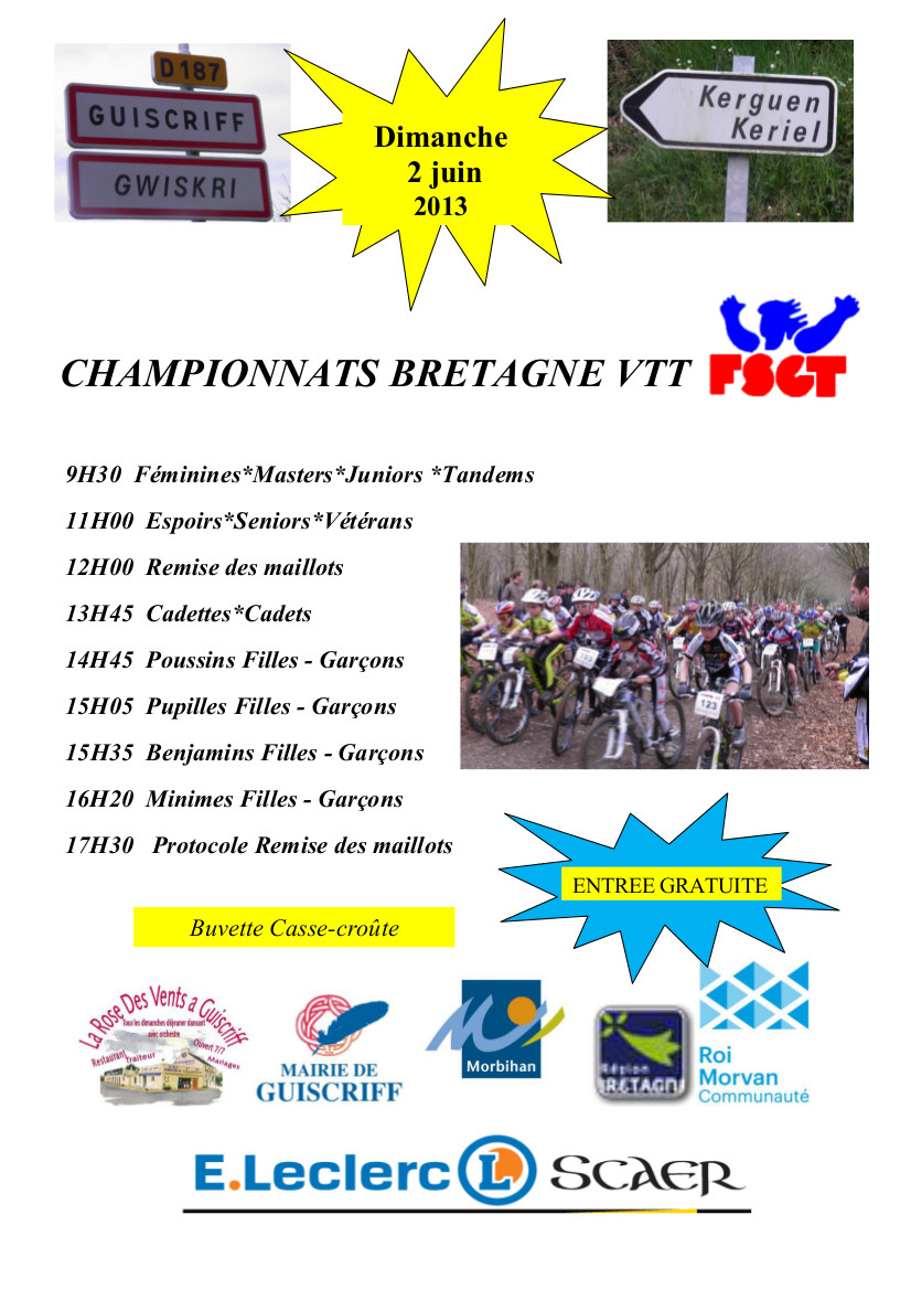 Bretagne VTT FSGT dimanche  Guiscriff (29) 