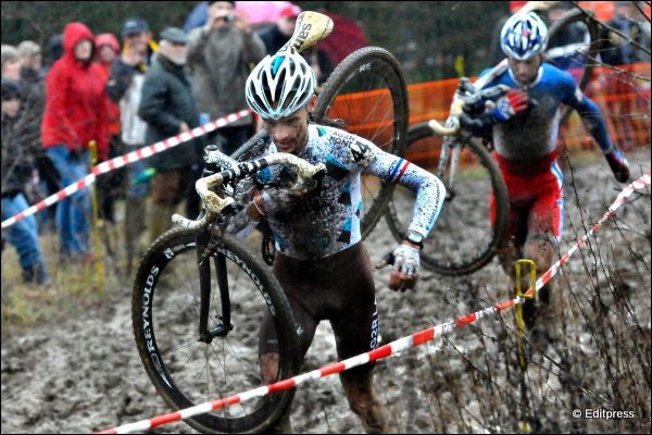 Cyclo-cross du Nouvel An  Ptange (Luxembourg) : Gadret devant Mourey 