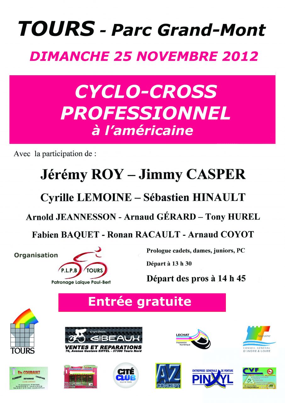 Cyclo-Cross  l'Amricaine de Tours : les engags