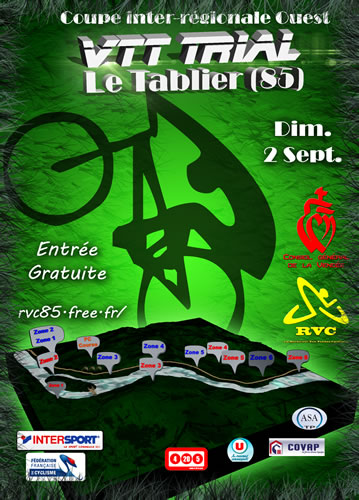 Coupe Inter-Rgionale Ouest VTT Trial  Le Tablier (85) : Classements 							