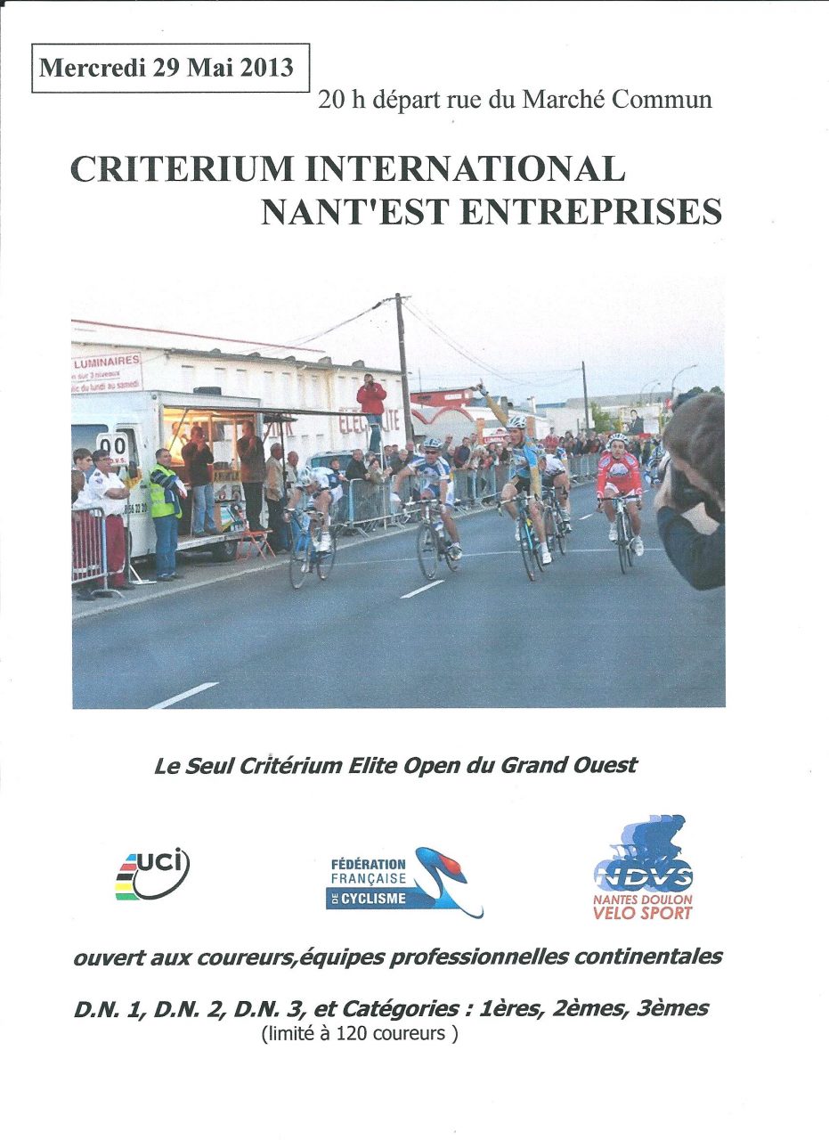 Critrium International Nant'Est Entreprises  Nantes (44) : les engags