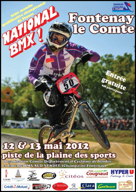 National BMX zone Nord Ouest # 2  Fontenay-le-Comte (85) : classements 