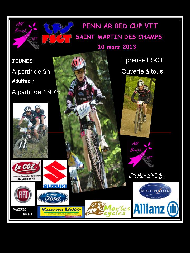 Penn Ar Bed Cup VTT  Saint-Martin des Champs (29) le 10 mars