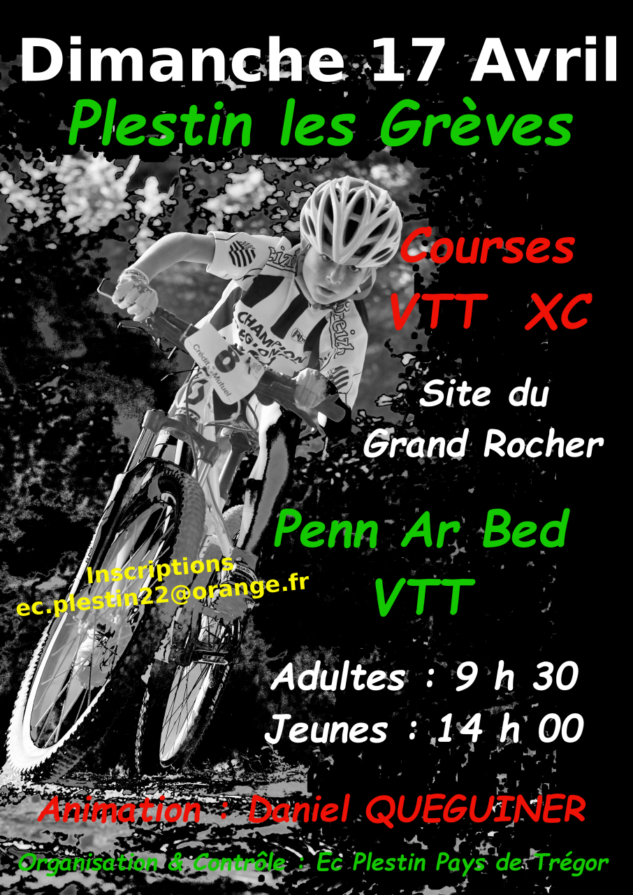 Penn Ar Bed VTT: RDV   Plestin-Les-Grves le 17 avril