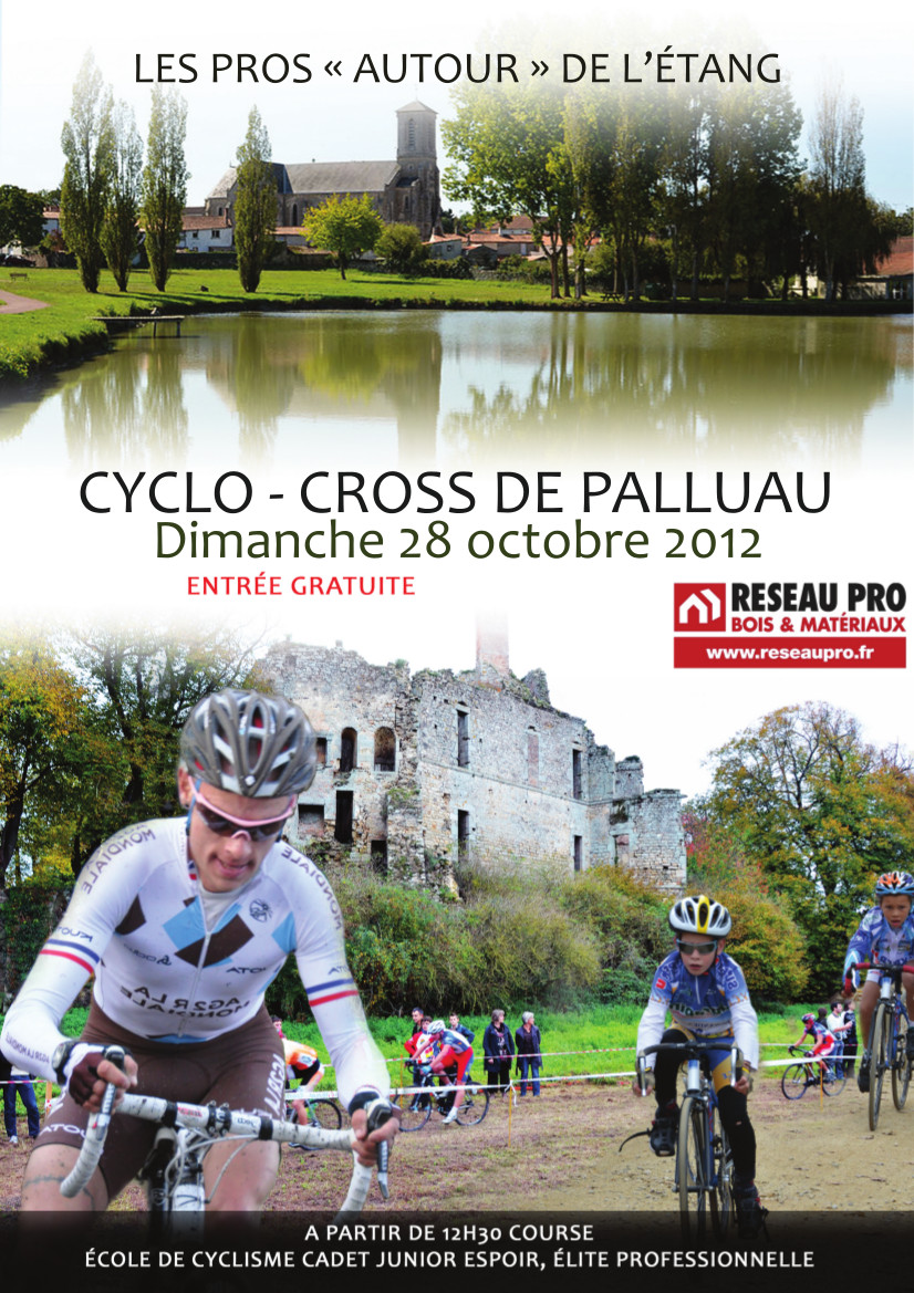 Gadret, Pineau et Coquard au cyclo-cross de Palluau (85) le 28 octobre 