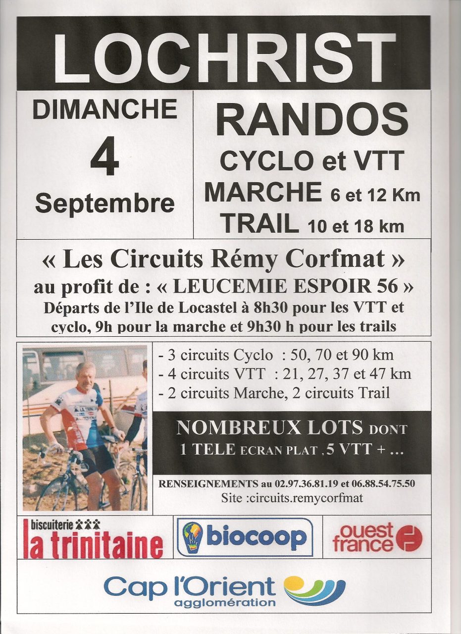 Circuits Rmy Corfmat- Leucmie Espoir le 4 septembre  