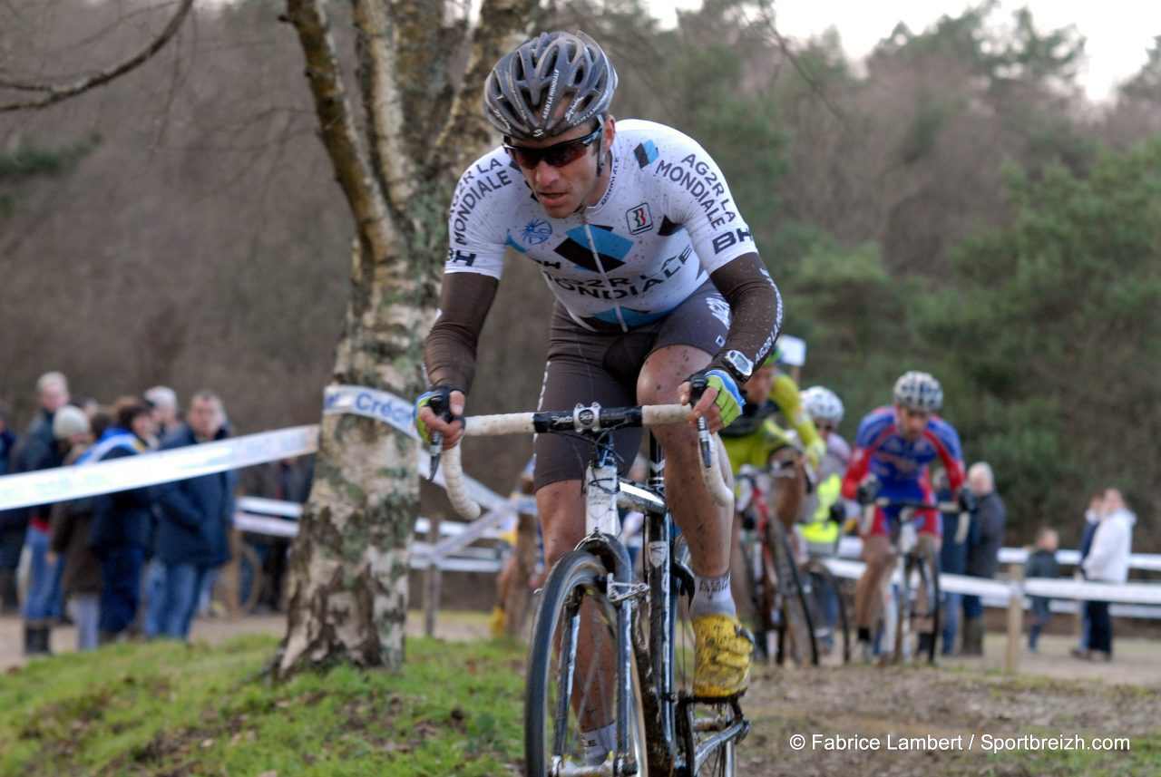 France cyclo-cross  Quelneuc : Hinault au dpart 