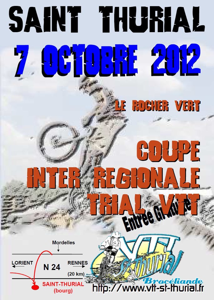 Finale de la coupe Inter-rgionale VTT Trial  Saint-Thurial (35) dimanche