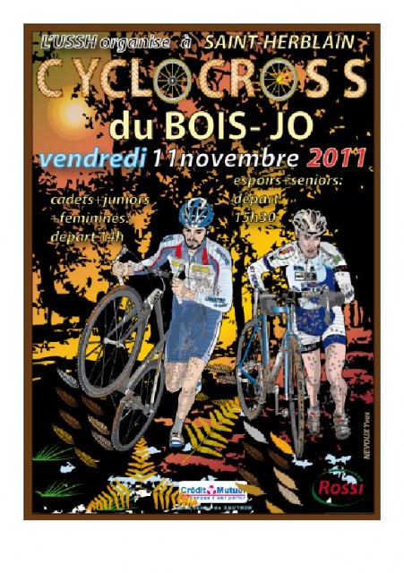 Cyclo-Cross du "Bois Jo"  Saint-Herblain (44) : Durand, Rival, Ferasse et Briard