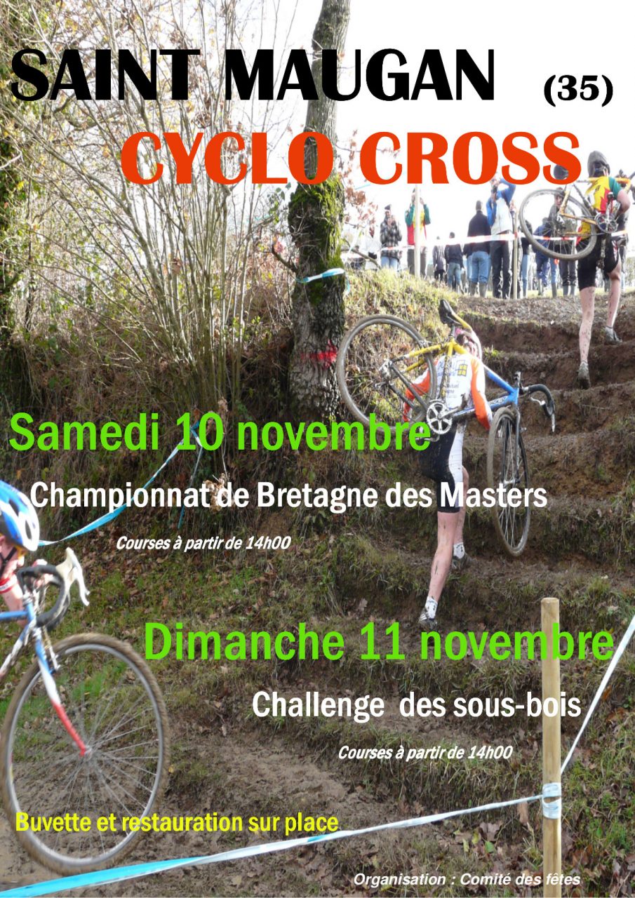 Week-end de cyclo-cross  Saint-Maugan (35) les 10 et 11 novembre