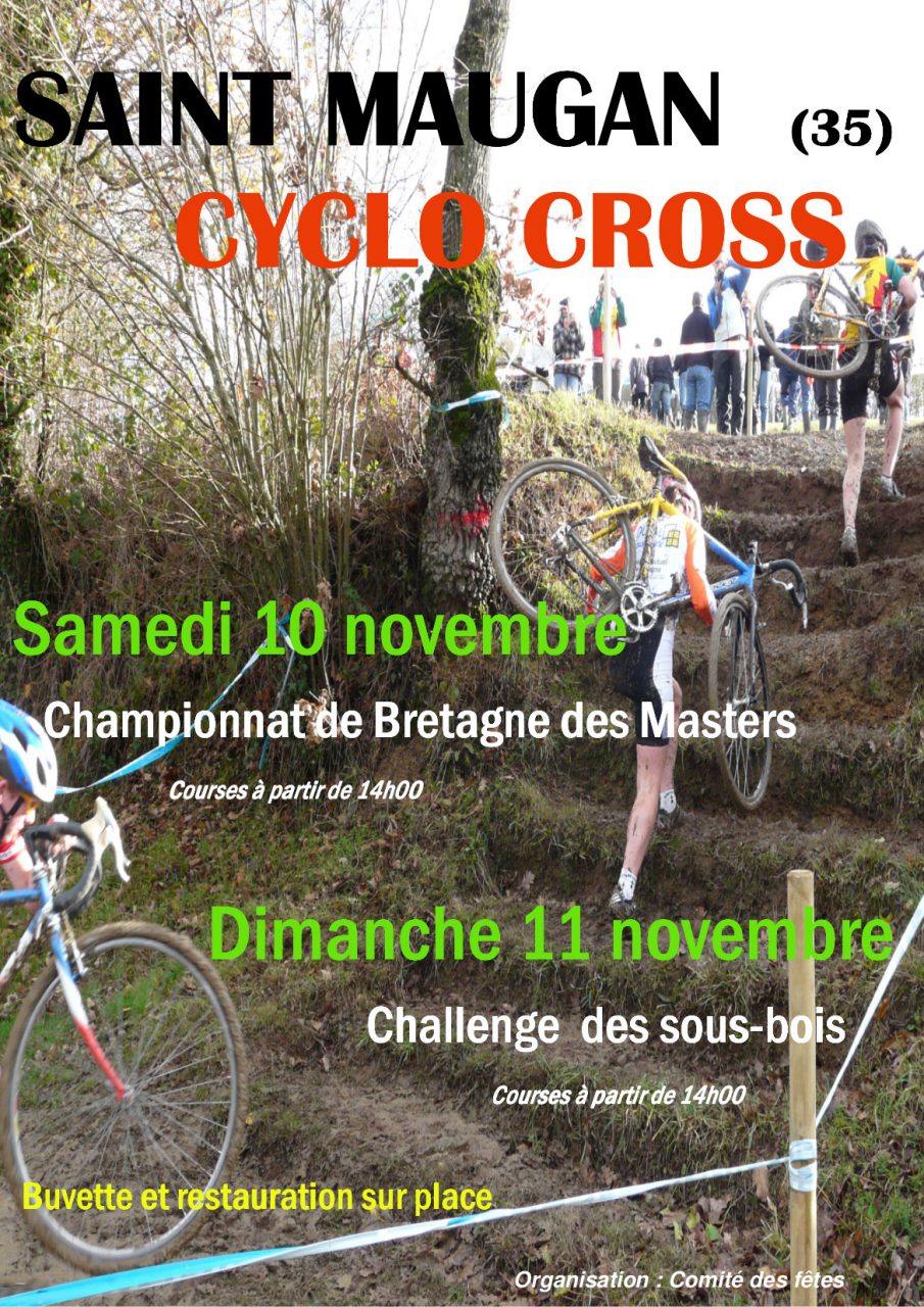 Week-end de cyclo-cross  Saint-Maugan (35) les 10 et 11 novembre