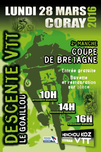 Coupe de Bretagne VTT de descente  Coray: les engags 