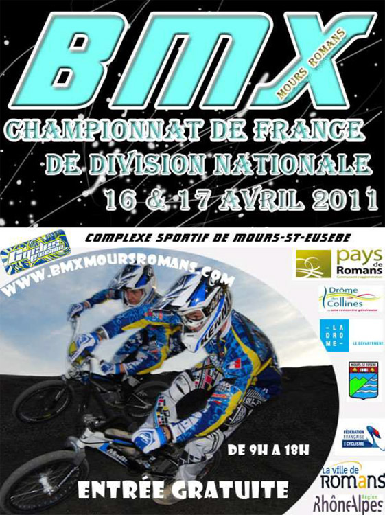 Coupe de France BMX # 3  Mours-Roman : les rsultats