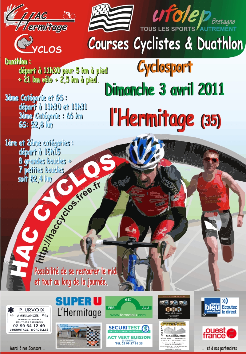 Courses UFOLEP  l'Hermitage dimanche 