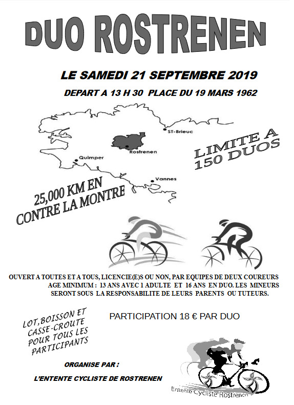 Duo Rostrenen : inscriptions ouvertes