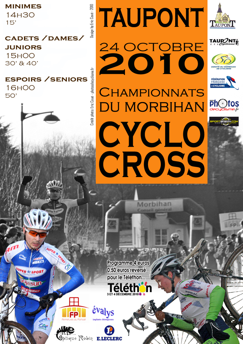Championnat du Morbihan cyclo-cross  Taupont : les engags 