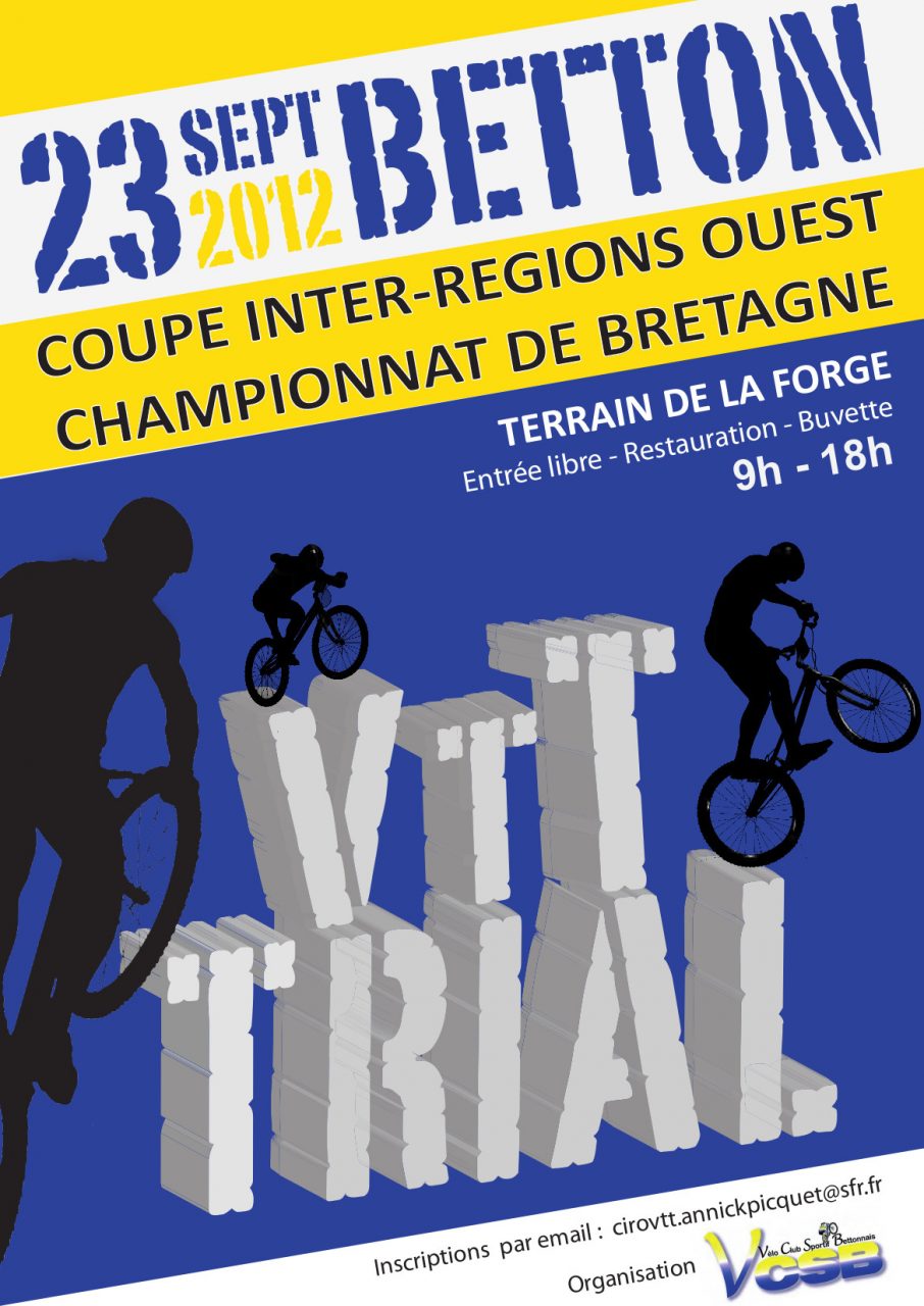 CIRO VTT Trial et Championnat de Bretagne  Betton (35) le 23 septembre