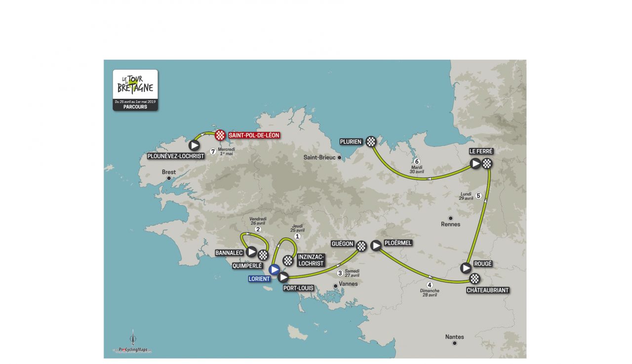 Tour de Bretagne 2019 : le parcours