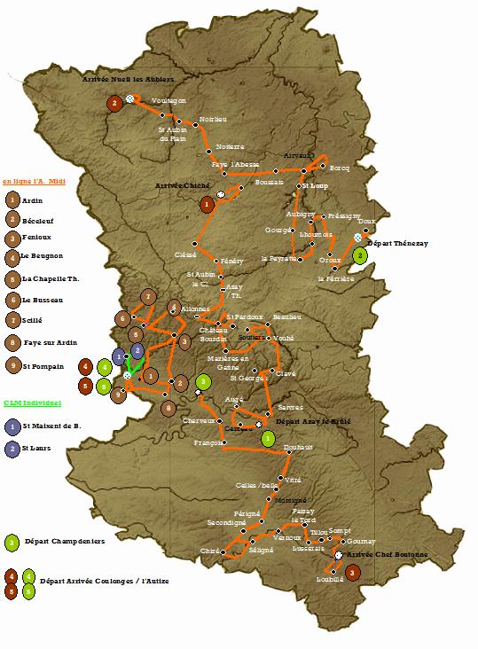 Tour des Deux Svres : Les formations bretonnes au dpart.