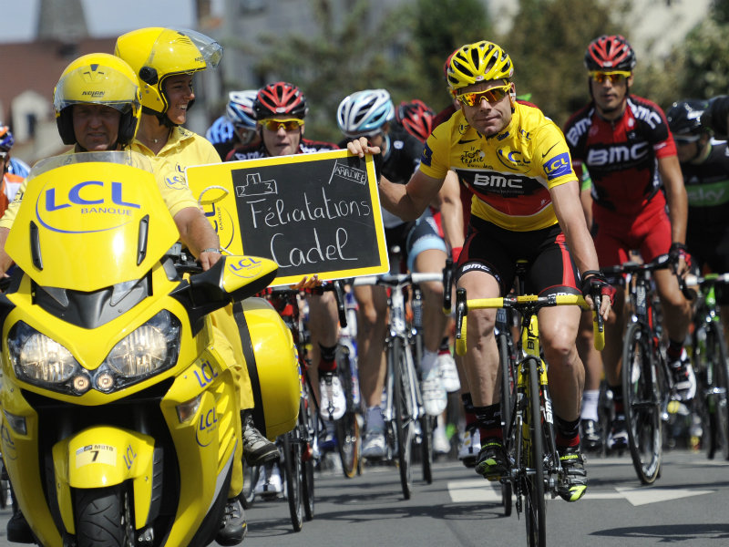 Cadel Evans de l’quipe BMC Racing Team entre dans l’histoire du Tour de France