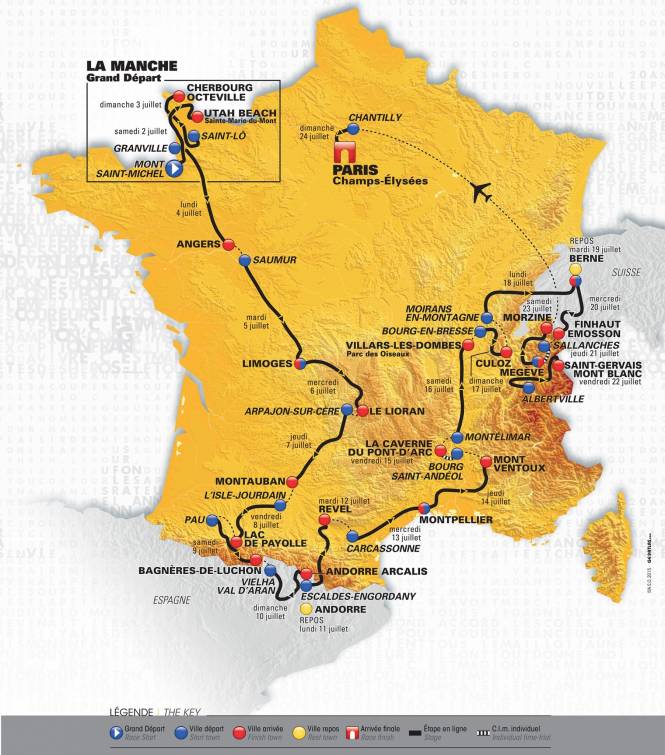 Tour de France 2016 : le parcours dvoil