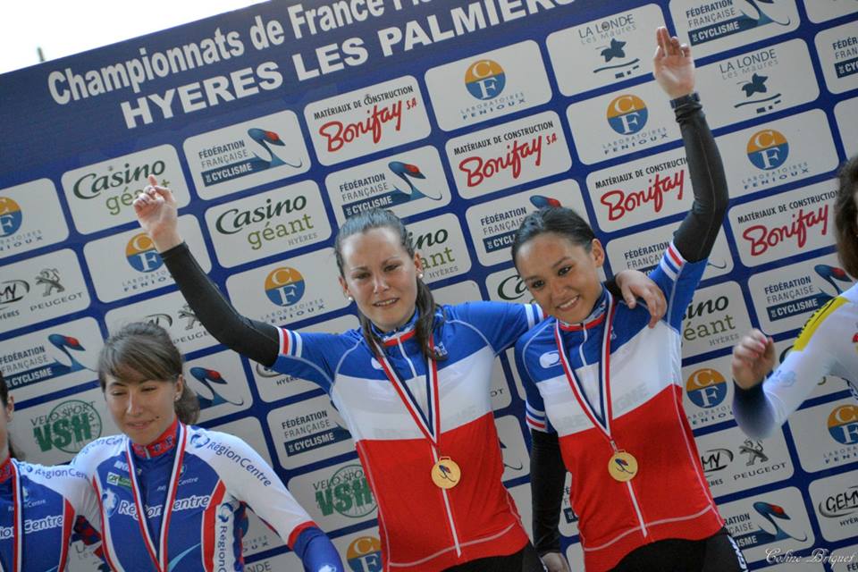 Bourhis et Le Bris championnes de France de la vitesse par quipes.