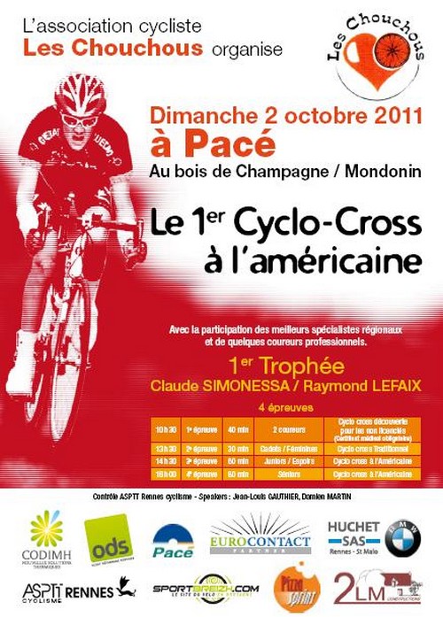 Cyclo-Cross  l'Amricaine  Pac : Boulo, Fillaut, Guillou et Berthou au dpart 