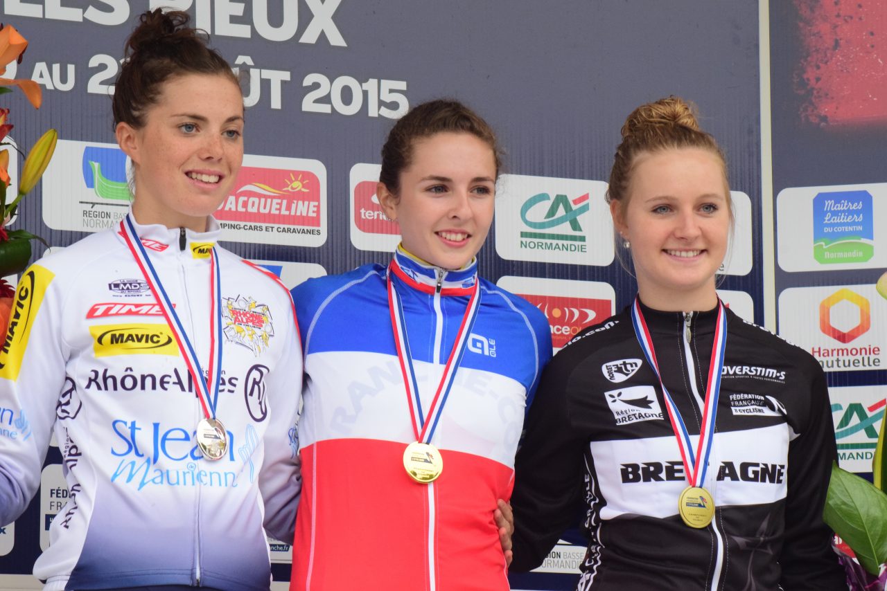 CLM juniors dames : dj un podium