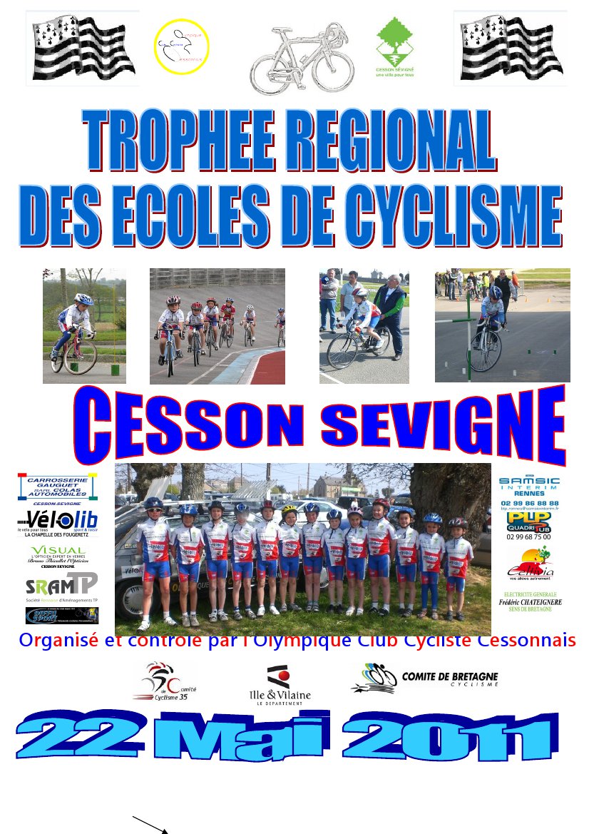 Championnat rgional des coles de cyclisme  Cesson-Svign le 22 mai 