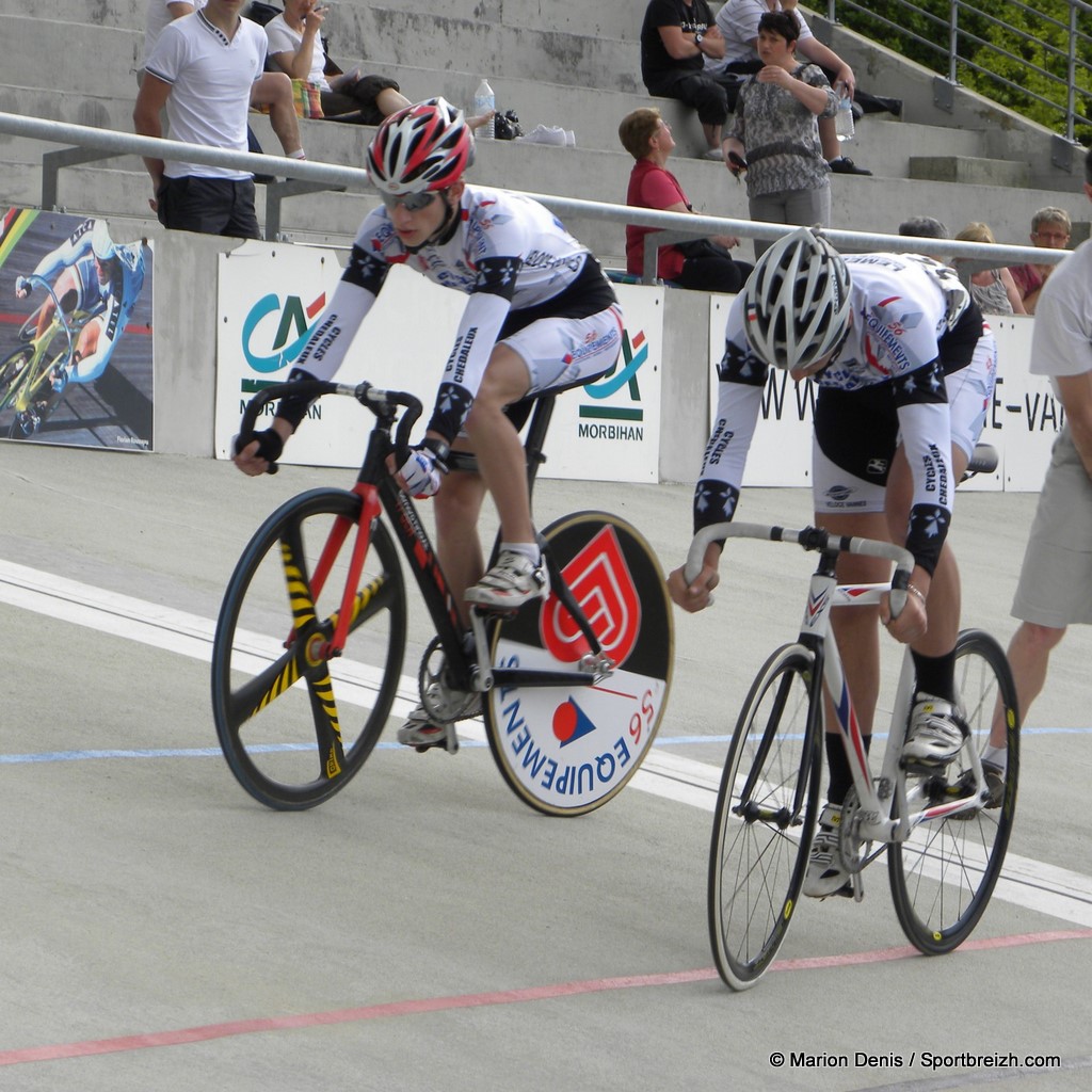 Morbihan piste  Vannes : Guillo et Leblanc avant la pluie