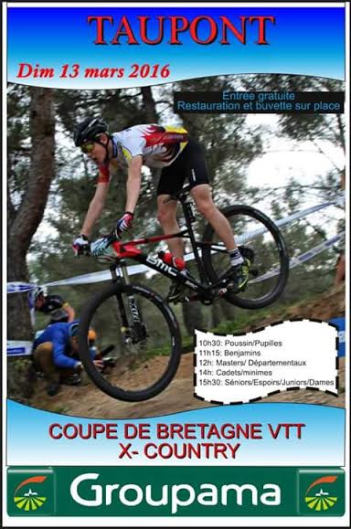 Coupe de Bretagne de VTT XC : ouverture  Taupont (56)