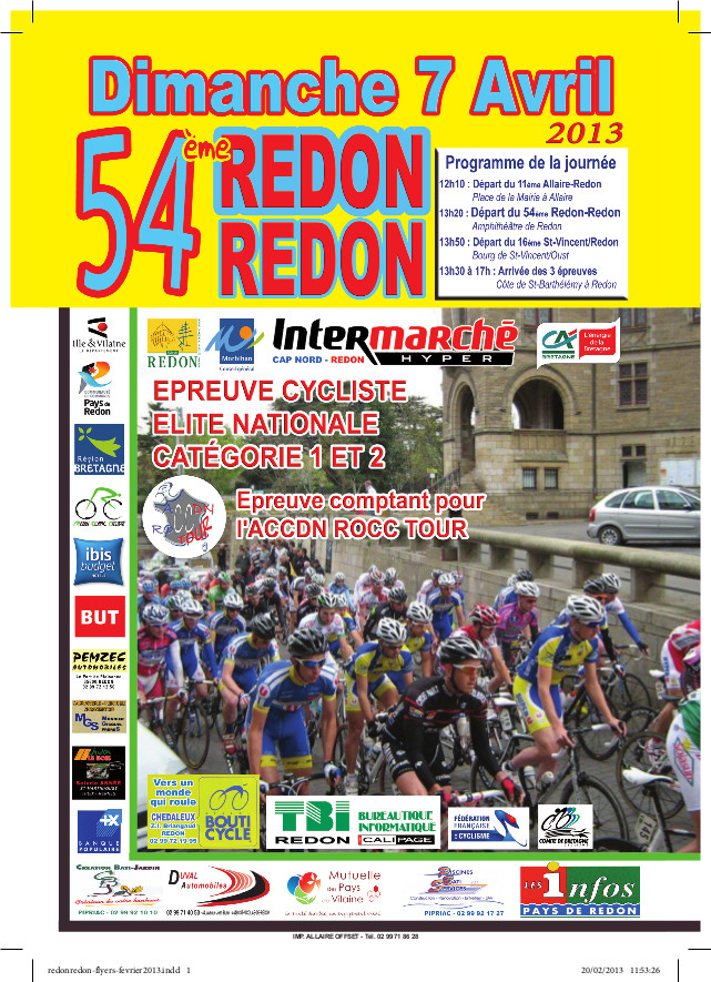 Redon - Redon (35) : les infos, tous les engags 