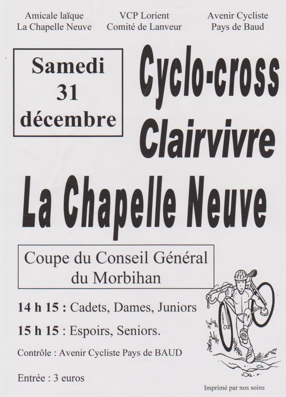 Cyclo-cross de Clairvivre-La Chapelle Neuve samedi