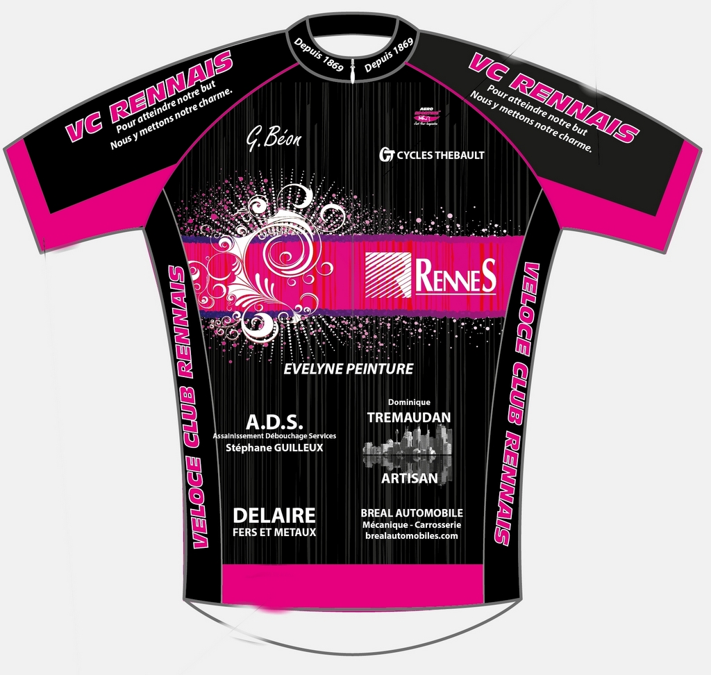 Un maillot rose pour les filles du VC Rennais 