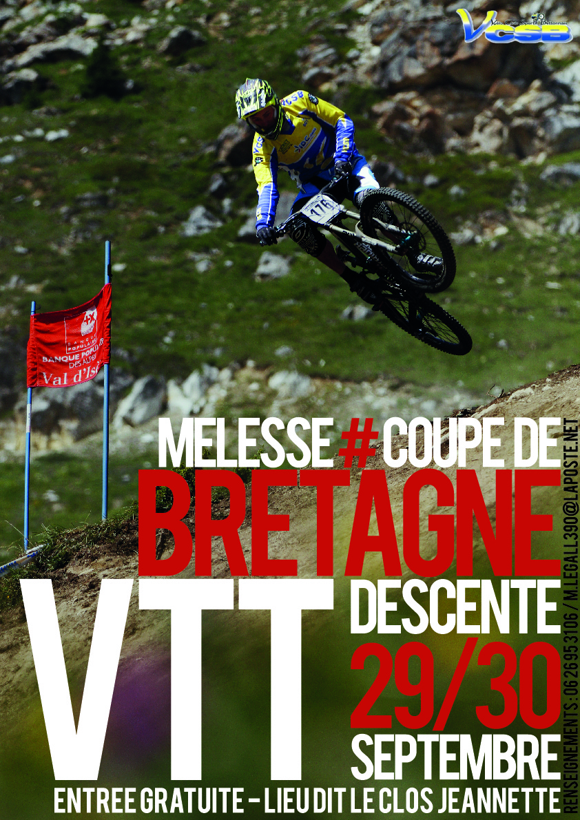Coupe de Bretagne Descente VTT  Melesse (35) dimanche 
