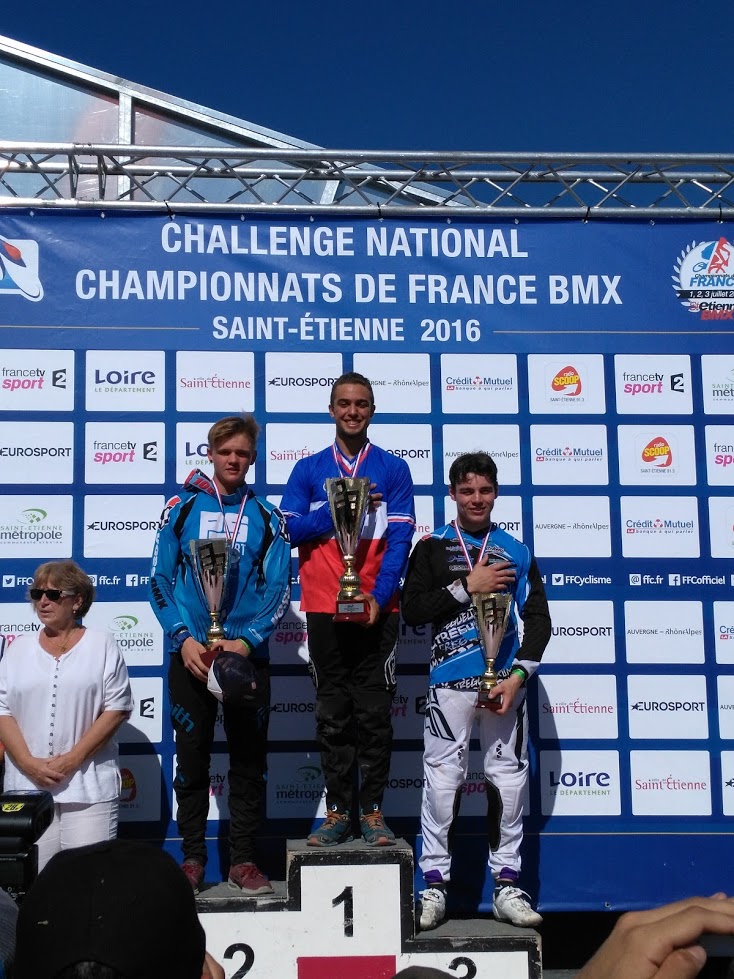 Les pilotes du BMX Trgueux au France  Saint Etienne