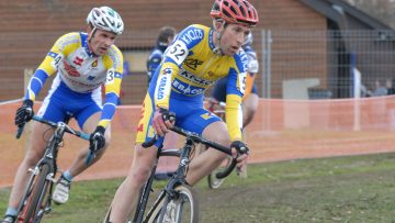 Cyclo-Cross de Quimper (29) : Le Corre, Le Gac et Le Quau au dpart 