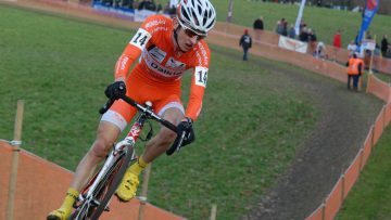 Cyclo-Cross de Quimper (29) : Le Corre, Le Gac et Le Quau au dpart 